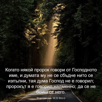 Picture 03 - Второзаконие 18:22 BULG - Когато някой пророк говори - Bible Verse Picture