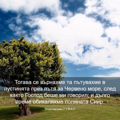 Picture 03 - Второзаконие 2:1 BULG - Тогава се върнахме та - Bible Verse Picture