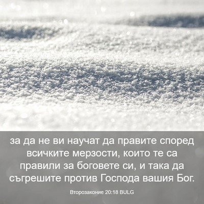 Picture 03 - Второзаконие 20:18 BULG - за да не ви научат да - Bible Verse Picture
