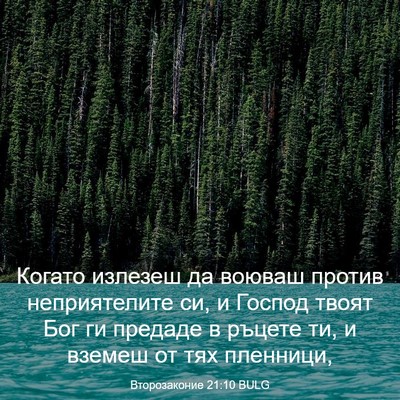 Picture 03 - Второзаконие 21:10 BULG - Когато излезеш да воюваш - Bible Verse Picture
