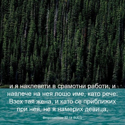 Picture 03 - Второзаконие 22:14 BULG - и я наклевети в срамотни - Bible Verse Picture