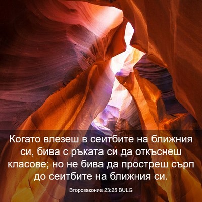 Picture 03 - Второзаконие 23:25 BULG - Когато влезеш в сеитбите - Bible Verse Picture