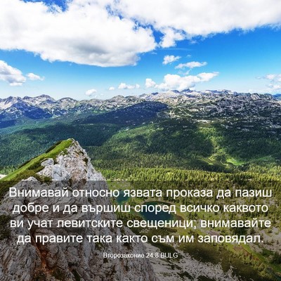 Picture 03 - Второзаконие 24:8 BULG - Внимавай относно язвата - Bible Verse Picture