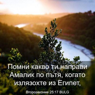 Picture 03 - Второзаконие 25:17 BULG - Помни какво ти направи - Bible Verse Picture