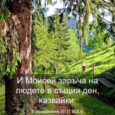 Picture 03 - Второзаконие 27:11 BULG - И Моисей заръча на людете в - Bible Verse Picture