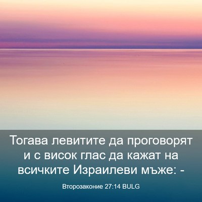 Picture 03 - Второзаконие 27:14 BULG - Тогава левитите да - Bible Verse Picture