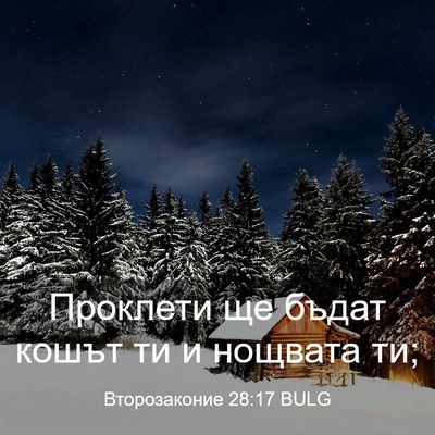 Picture 03 - Второзаконие 28:17 BULG - Проклети ще бъдат кошът ти - Bible Verse Picture