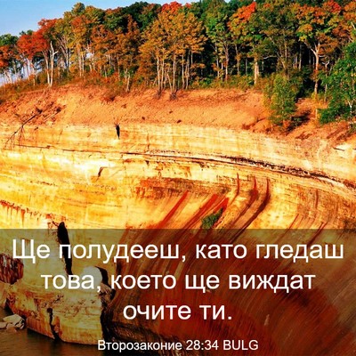 Picture 03 - Второзаконие 28:34 BULG - Ще полудееш, като гледаш - Bible Verse Picture