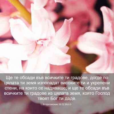 Picture 03 - Второзаконие 28:52 BULG - Ще те обсади във всичките - Bible Verse Picture