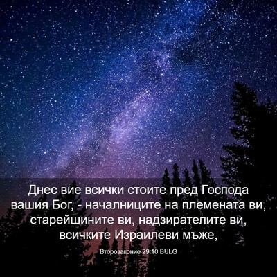 Picture 03 - Второзаконие 29:10 BULG - Днес вие всички стоите - Bible Verse Picture