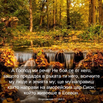 Picture 03 - Второзаконие 3:2 BULG - А Господ ми рече: Не бой се - Bible Verse Picture