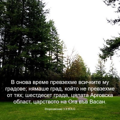 Picture 03 - Второзаконие 3:4 BULG - В онова време превзехме - Bible Verse Picture