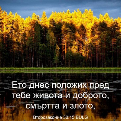 Picture 03 - Второзаконие 30:15 BULG - Ето днес положих пред тебе - Bible Verse Picture