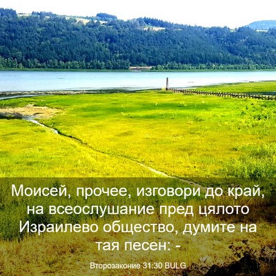 Picture 03 - Второзаконие 31:30 BULG - Моисей, прочее, изговори до - Bible Verse Picture