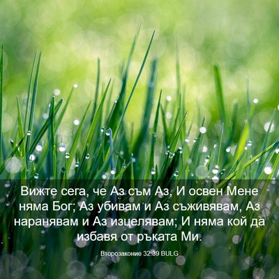 Picture 03 - Второзаконие 32:39 BULG - Вижте сега, че Аз съм Аз, И - Bible Verse Picture