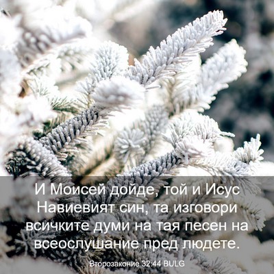 Picture 03 - Второзаконие 32:44 BULG - И Моисей дойде, той и Исус - Bible Verse Picture