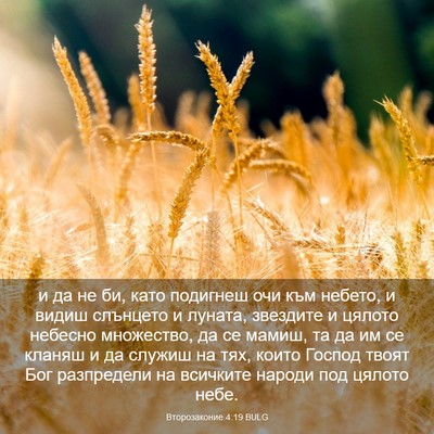 Picture 03 - Второзаконие 4:19 BULG - и да не би, като подигнеш - Bible Verse Picture