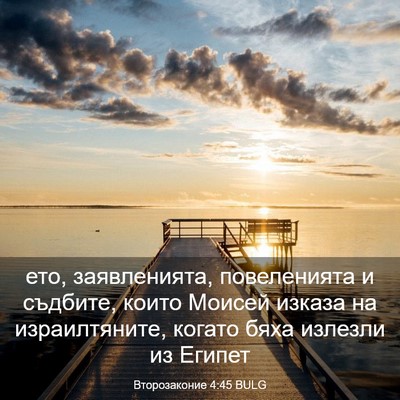 Picture 03 - Второзаконие 4:45 BULG - ето, заявленията, - Bible Verse Picture