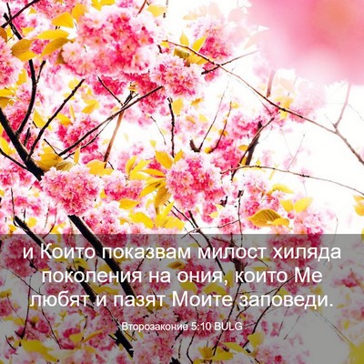 Picture 03 - Второзаконие 5:10 BULG - и Които показвам милост - Bible Verse Picture