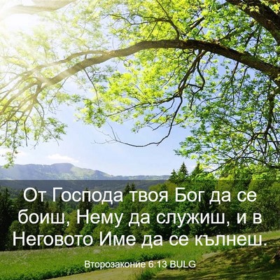 Picture 03 - Второзаконие 6:13 BULG - От Господа твоя Бог да се - Bible Verse Picture