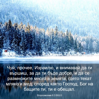 Picture 03 - Второзаконие 6:3 BULG - Чуй, прочее, Израилю, и - Bible Verse Picture