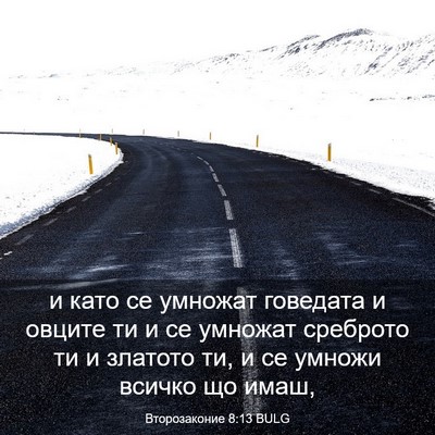Picture 03 - Второзаконие 8:13 BULG - и като се умножат говедата - Bible Verse Picture