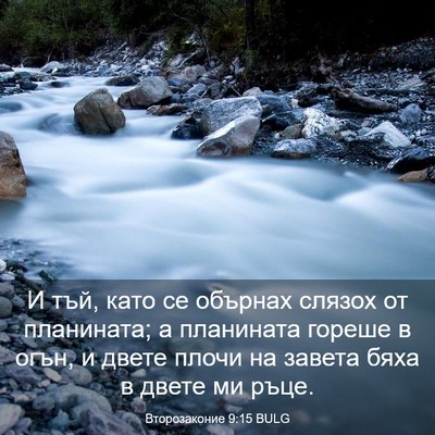 Picture 03 - Второзаконие 9:15 BULG - И тъй, като се обърнах - Bible Verse Picture