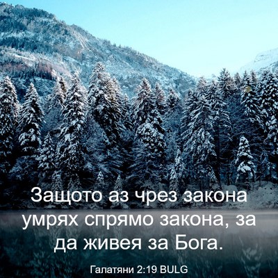 Picture 03 - Галатяни 2:19 BULG - Защото аз чрез закона - Bible Verse Picture