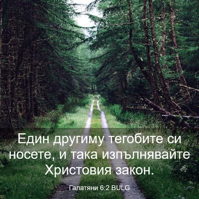 Picture 03 - Галатяни 6:2 BULG - Един другиму тегобите си - Bible Verse Picture
