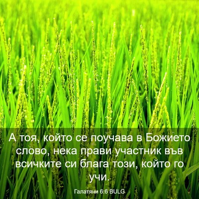 Picture 03 - Галатяни 6:6 BULG - А тоя, който се поучава в - Bible Verse Picture