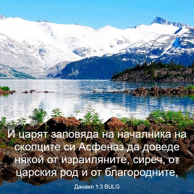 Picture 03 - Данаил 1:3 BULG - И царят заповяда на - Bible Verse Picture