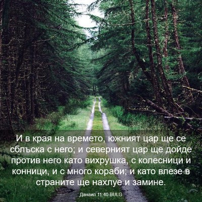 Picture 03 - Данаил 11:40 BULG - И в края на времето, южният - Bible Verse Picture