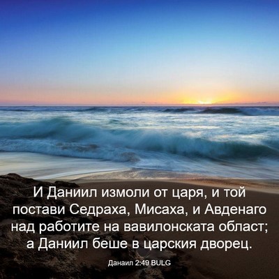Picture 03 - Данаил 2:49 BULG - И Даниил измоли от царя, и - Bible Verse Picture