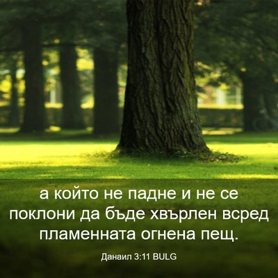 Picture 03 - Данаил 3:11 BULG - а който не падне и не се - Bible Verse Picture