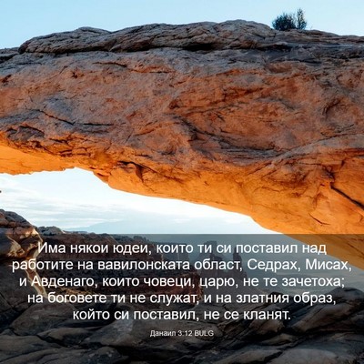 Picture 03 - Данаил 3:12 BULG - Има някои юдеи, които ти си - Bible Verse Picture