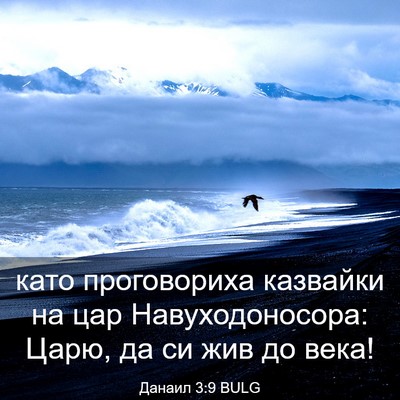 Picture 03 - Данаил 3:9 BULG - като проговориха казвайки - Bible Verse Picture