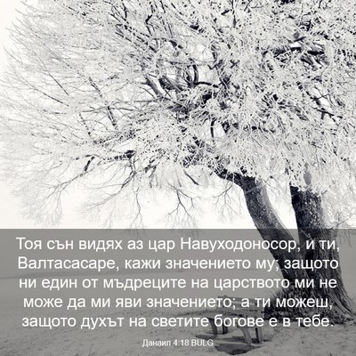 Picture 03 - Данаил 4:18 BULG - Тоя сън видях аз цар - Bible Verse Picture