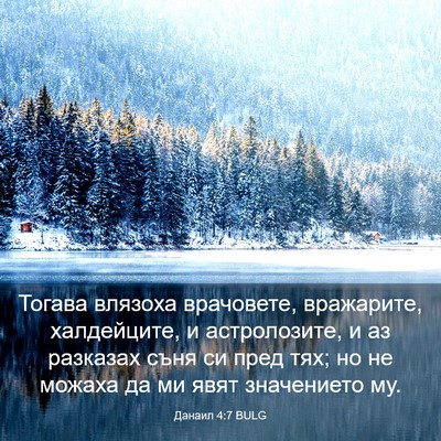 Picture 03 - Данаил 4:7 BULG - Тогава влязоха врачовете, - Bible Verse Picture