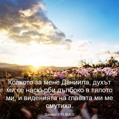 Picture 03 - Данаил 7:15 BULG - Колкото за мене Даниила, - Bible Verse Picture