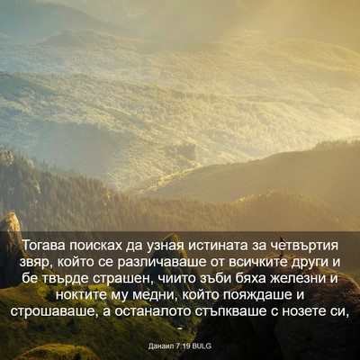 Picture 03 - Данаил 7:19 BULG - Тогава поисках да узная - Bible Verse Picture