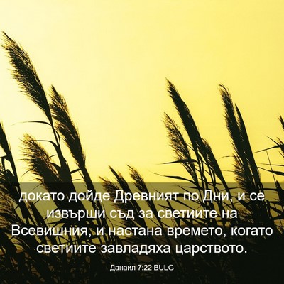 Picture 03 - Данаил 7:22 BULG - докато дойде Древният по - Bible Verse Picture