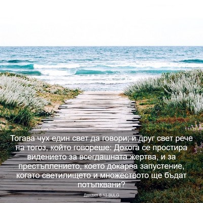 Picture 03 - Данаил 8:13 BULG - Тогава чух един свет да - Bible Verse Picture