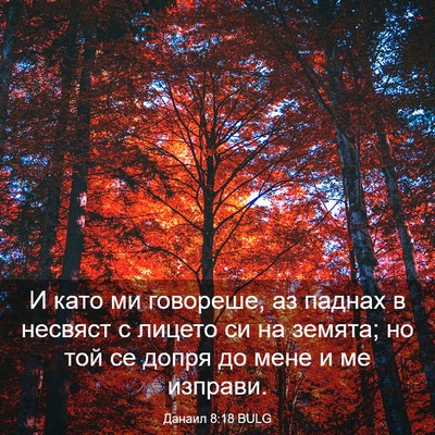 Picture 03 - Данаил 8:18 BULG - И като ми говореше, аз - Bible Verse Picture