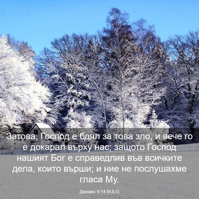 Picture 03 - Данаил 9:14 BULG - Затова, Господ е бдял за - Bible Verse Picture