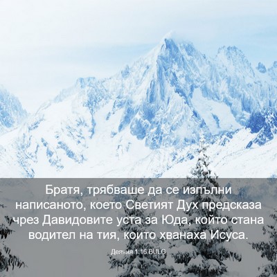 Picture 03 - Деяния 1:16 BULG - Братя, трябваше да се - Bible Verse Picture