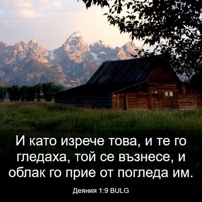 Picture 03 - Деяния 1:9 BULG - И като изрече това, и те го - Bible Verse Picture