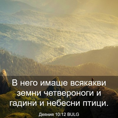 Picture 03 - Деяния 10:12 BULG - В него имаше всякакви - Bible Verse Picture