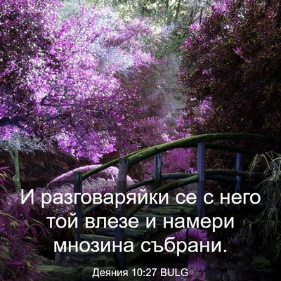 Picture 03 - Деяния 10:27 BULG - И разговаряйки се с него - Bible Verse Picture