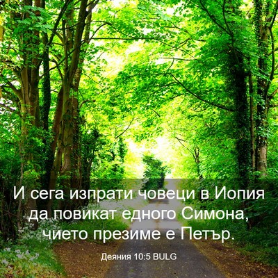 Picture 03 - Деяния 10:5 BULG - И сега изпрати човеци в - Bible Verse Picture