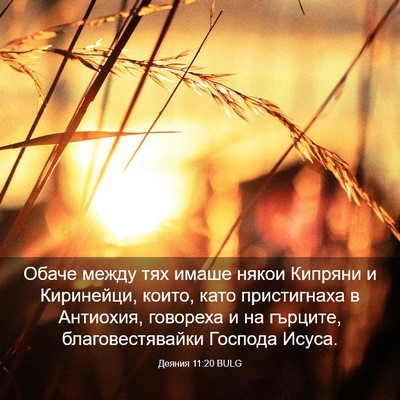 Picture 03 - Деяния 11:20 BULG - Обаче между тях имаше - Bible Verse Picture